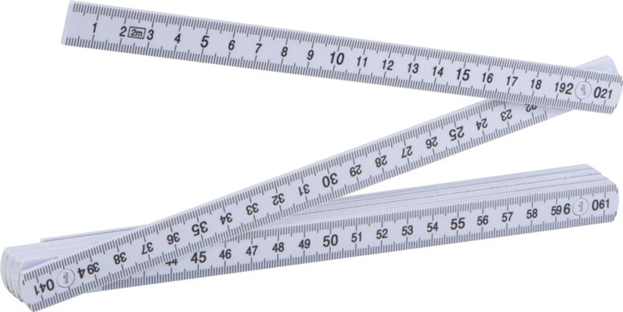 MACMA Zollstock – 2 m, Kunststoff, weiß MACMA Zollstock – 2 m, Kunststoff, weiß
