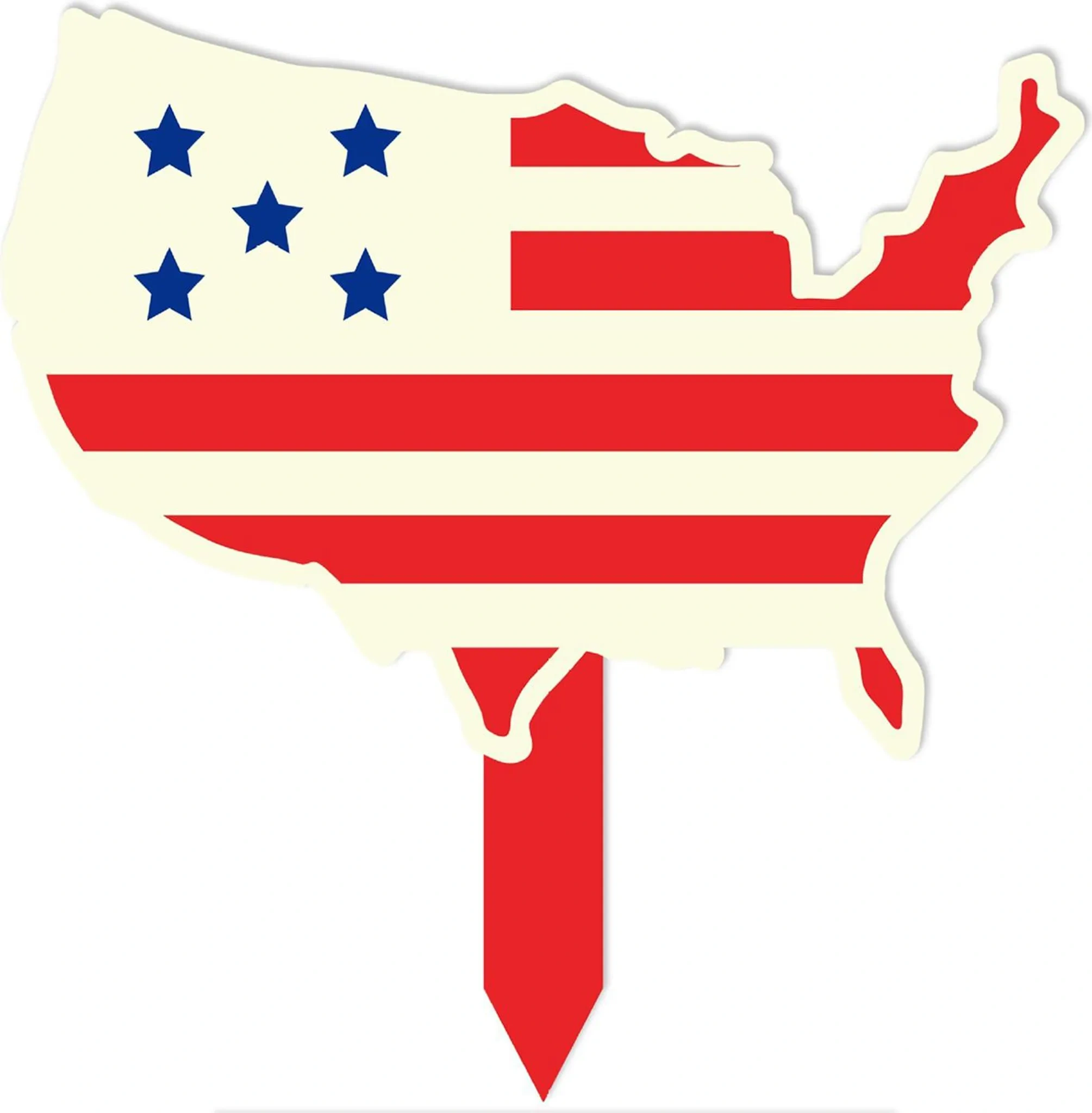 Patriotischer Gartenstecker – Amerikanischer Stil, Sternmotiv Patriotischer Gartenstecker – Amerikanischer Stil, Sternmotiv