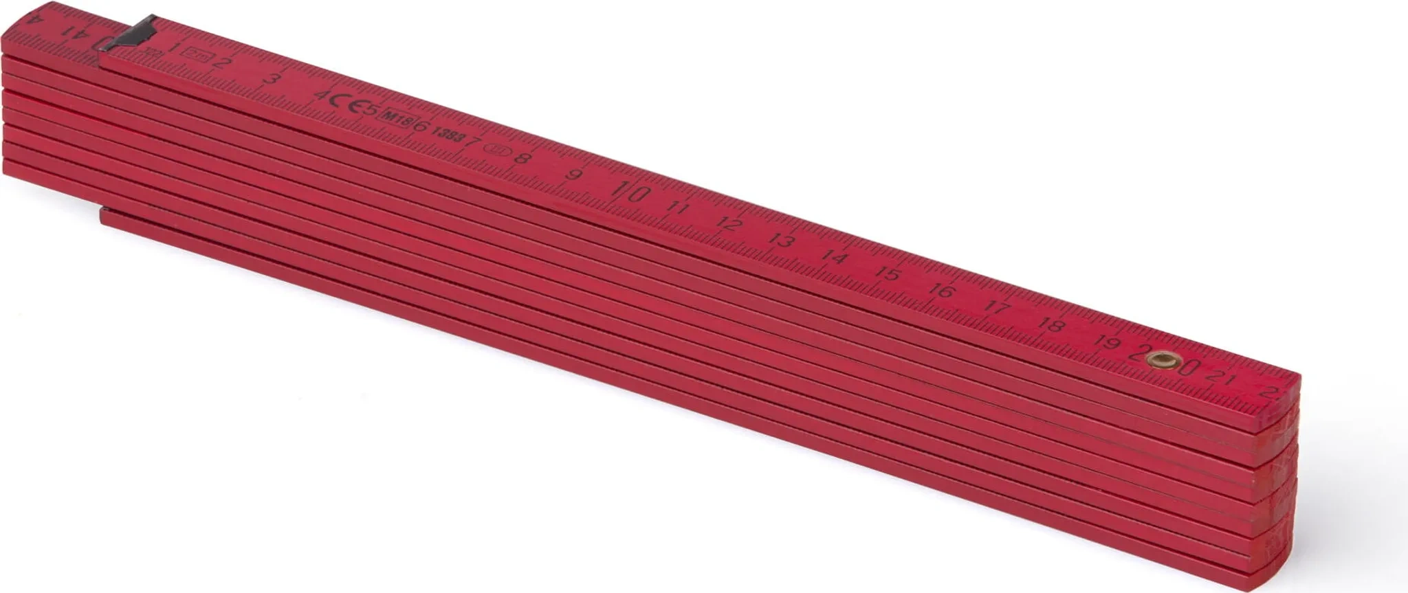 Holz-Zollstock Metrie Block 52 – 2 m, rot Holz-Zollstock Metrie Block 52 – 2 m, rot