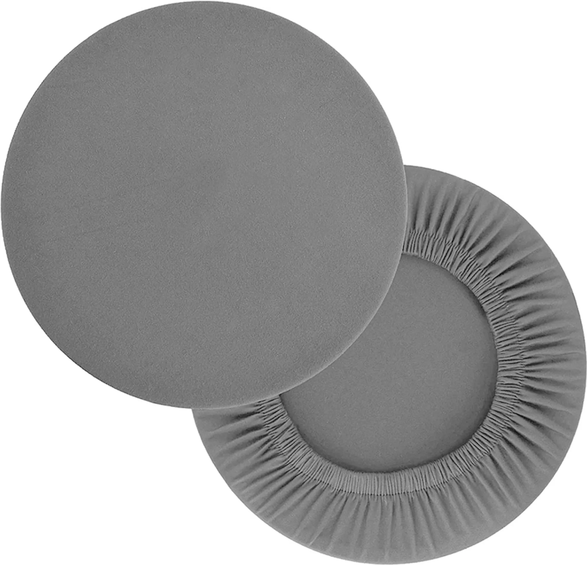 2er-Set Runde Hockerbezüge, Grau, 30–45 cm 2er-Set Runde Hockerbezüge, Grau, 30–45 cm