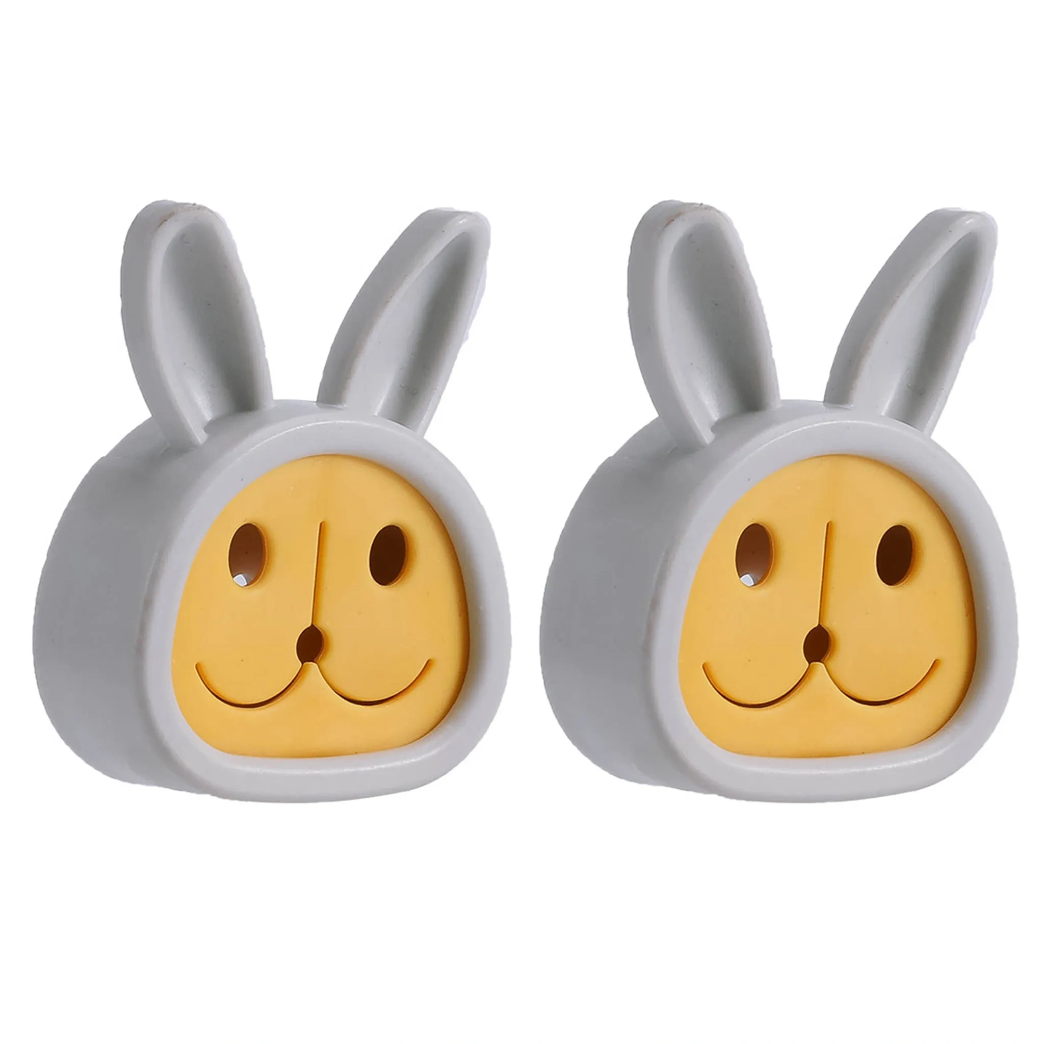 2Pcs Handtuch Aufhänger Wand-montiert – Cartoon Sucker, Gelb 2Pcs Handtuch Aufhänger Wand-montiert – Cartoon Sucker, Gelb