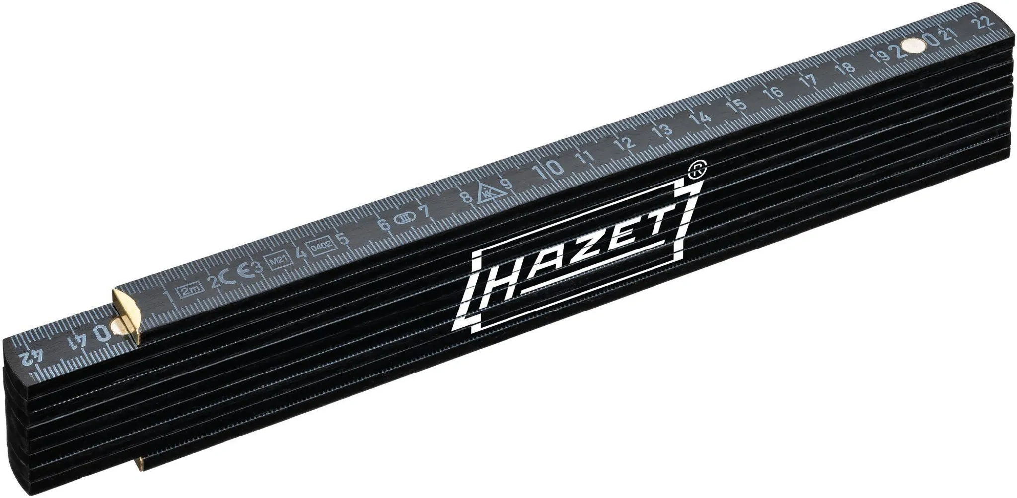 HAZET Zollstock 2 m – Modell 2154-200, beidseitig bedruckt HAZET Zollstock 2 m – Modell 2154-200, beidseitig bedruckt