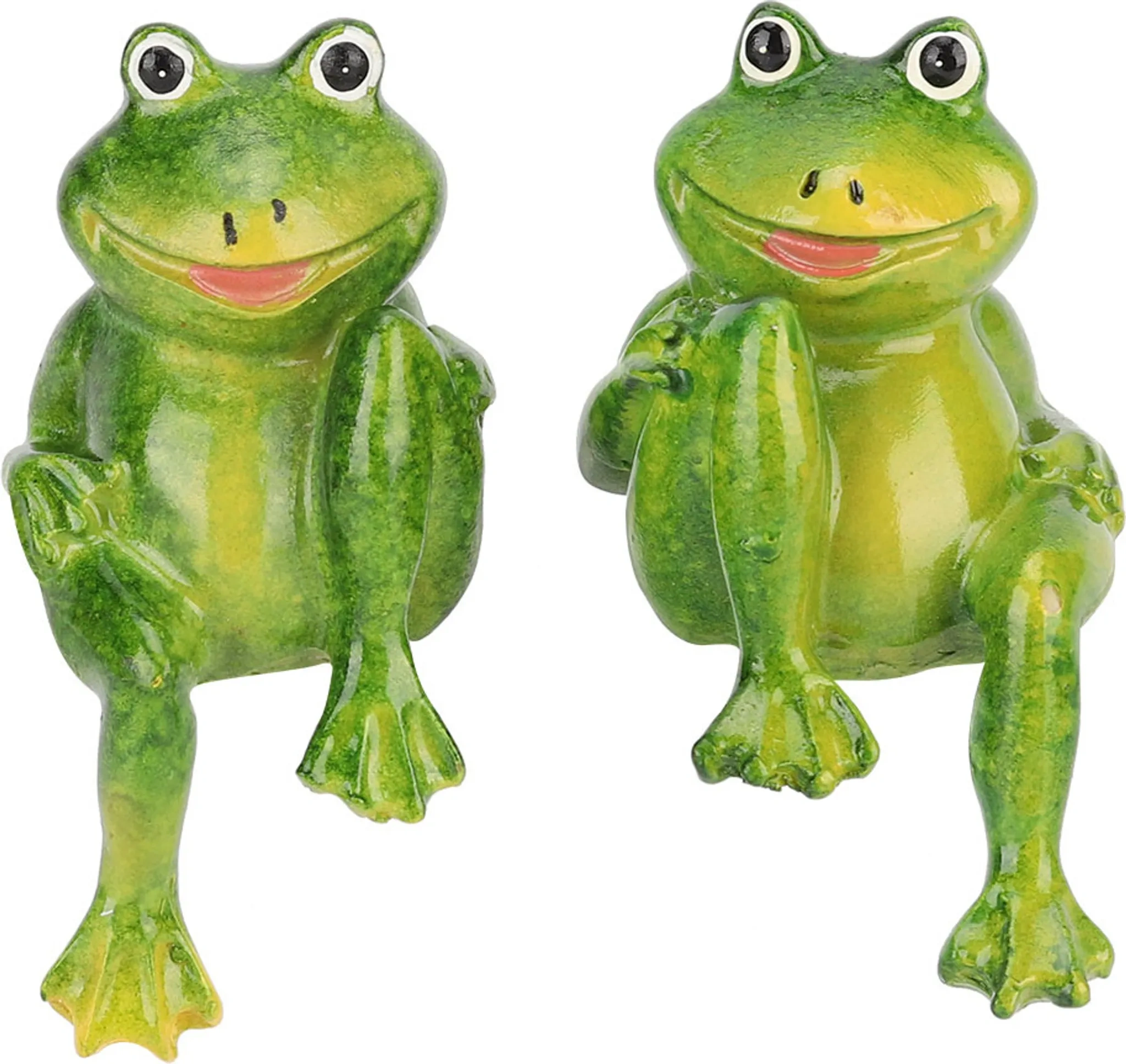 2-teiliges Frosch-Figuren-Set aus Harz – Garten- & Wohn-Dekoration 2-teiliges Frosch-Figuren-Set aus Harz – Garten- & Wohn-Dekoration