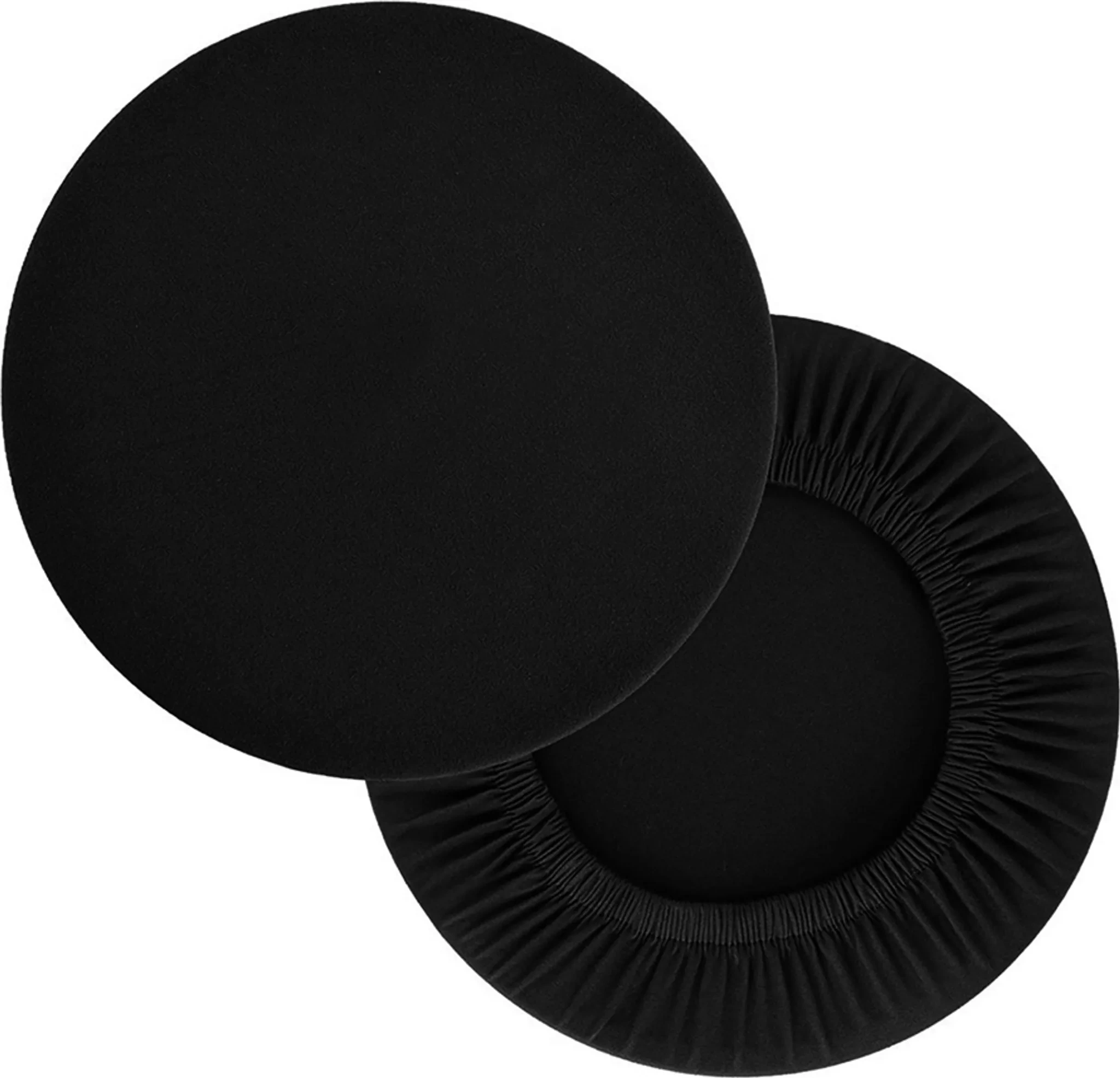 2er-Set Runde Hockerbezüge, Schwarz, 30–45 cm 2er-Set Runde Hockerbezüge, Schwarz, 30–45 cm