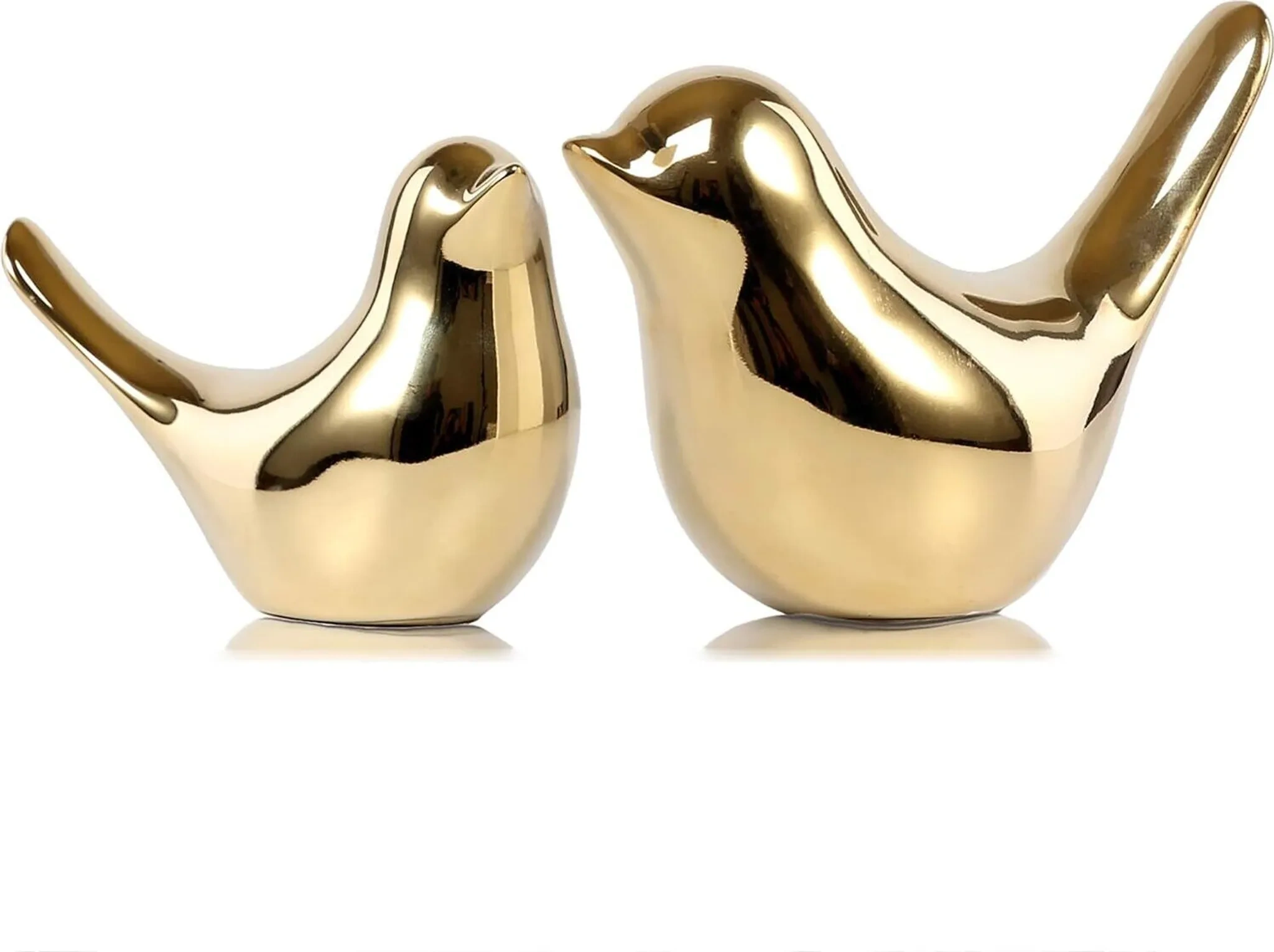 Vogel Statue Golden – Modern Style Home Decor, 2 Stück Vogel Statue Golden – Modern Style Home Decor, 2 Stück